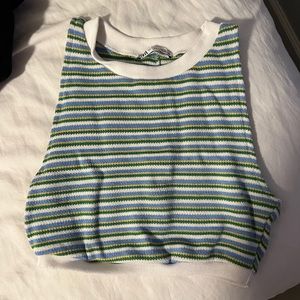 Zara striped crop top